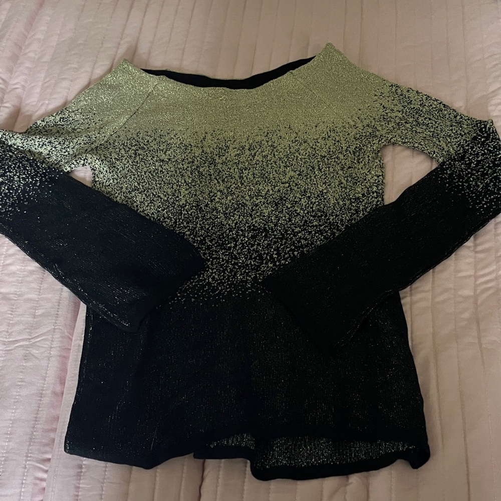 White House Black Market ombré gold and black sweater XS